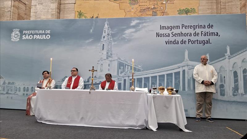 A missa foi realizada na sede da Prefeitura de São Paulo.